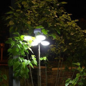 Solar Güneş Enerji ve USB Sarjlı 5 Kanatlı Bahçe Aydınlatma LED Askılı Pratik Kamp Lamba D10 - 5