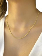 14 Ayar İtaly Kalite Tilki Kuyruğu Altın Zincir 45 cm 2,50 gr thumbnail 1