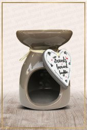 Kahve Seramik Buhurdanlık Kalp Friendly - 1