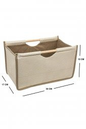 TAHTA SAPLI KUTU MİNİ 30x17x15 cm KAHVE - 2