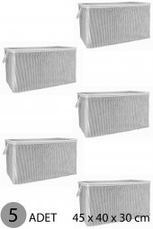 KAZAK HURCU MİNİ HURÇ 45x40x30 cm GRİ - 5 ADET - 1