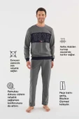 U.s Polo Assn 18616 Erkek Antrasit Melanj Pijama Takım thumbnail 9