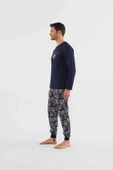 U.s Polo Assn 18634 Erkek Yuvarlak Yaka Uzun Kollu Pijama Takımı - 2