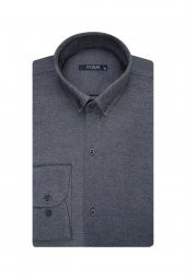 SÜVARİ Slim Fit Oxford Lacivert Erkek Gömlek - 1