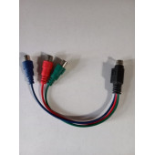 ASLANTİC S-VİDEO 7 PİN ERKEK 3 RCA RGB DİŞİ KABLO VİDEO ADAPTÖRÜ - 1