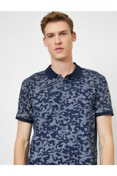 KOTON Erkek Lacivert Polo Yaka T-Shirt - 2