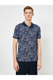 KOTON Erkek Lacivert Polo Yaka T-Shirt - 3