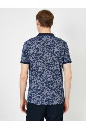 KOTON Erkek Lacivert Polo Yaka T-Shirt - 4