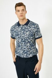 KOTON Erkek Lacivert Polo Yaka T-Shirt - 6