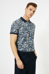 KOTON Erkek Lacivert Polo Yaka T-Shirt - 7