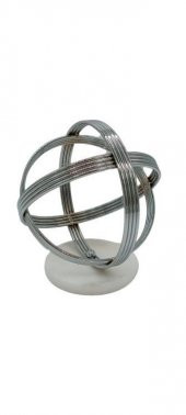 Crearthome Dekoratif Yumak Model Büyük Boy Metal Gümüş Aksesuar SZR-298507 - 1