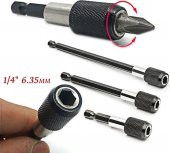 Hızlı Vidalama Adaptörü Bit Vidalama Uzatma Aparatı Manyetik Altıgen 1/4 Hex Bits Şaftlı 3 Parça - 2