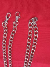 100cm Gümüş Metal Kancalı Çanta Askısı - 3