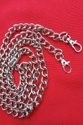 50cm Gümüş Metal Kancalı Çanta Askısı - 1