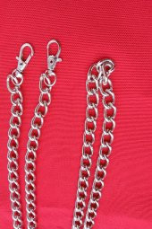 50cm Gümüş Metal Kancalı Çanta Askısı - 3