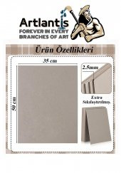 Mukavva Gri 2.5 mm 35x50 cm 5 Adet Sert Karton Ekstra Sıkıştırılmış 35*50 Mukavva Gri Renkli 5 Adet - 2