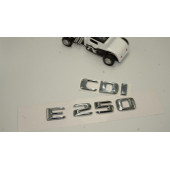 Benz E 250 CDi Bagaj Krom Metal 3M 3D Yazı Logo - 2