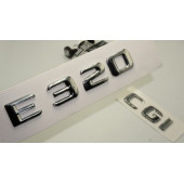 Benz E 320 CGi Bagaj Krom Metal 3M 3D Yazı Logo thumbnail 1