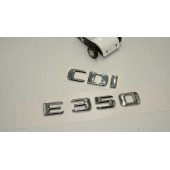 Benz E 350 CDi Bagaj Krom Metal 3M 3D Yazı Logo - 2