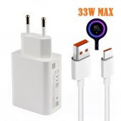 Orjinal Xiaomi 33W 5A Turbo Şarj Cihazı Aleti Seti + Type C Kablo - 1