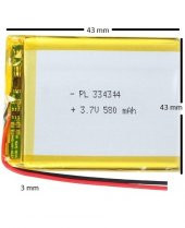 Tablet Batarya 3.7V- 580Mah Ölçüler 43Mm X 43Mm X 3Mm - 2