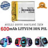 Mp3 Mp4 Akıllı Saat Pil 3.7V 650Mah Şarjlı Li-Polimer Batarya 25M - 2