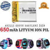 Mp3 Mp4 Akıllı Saat Pil 3.7V 650Mah Şarjlı Li-Polimer Batarya 25M - 3