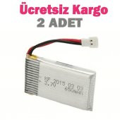 2 Adet Drone Bataryası-3.7 V 650 Mah Şarj Edilebilir Lipo Pili - 1