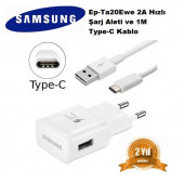 Orijinal Samsung Ep-Ta20Ewe Hızlı Şarj Adaptörü Travel 5V 2A + Type C Kablo - 1