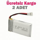2 Adet 650mah Drone Helikopter Oyuncak Araba Telsiz Şarjlı Pil thumbnail 1