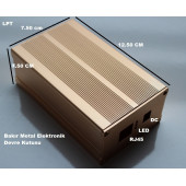 Elektronik Devre Kutusu Alüminyum Bakır Renk Metal Boş Kutu 3.5 - 1