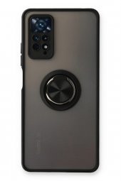 Xiaomi Redmi Note 11 Pro Kılıf Kamera Korumalı Yüzüklü Buzlu Mika - 4