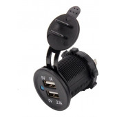 IC-266C Pano Tipi USB 8-32V Giriş 5V 1A ve 5V 21A Çıkış Kulaksız 30mm - 2