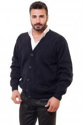 Erkek Çelik Örgü Düğmeli Hırka - 3