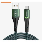 Mcdodo CA-7961 Typec Led Işıklı Hızlı Data Şarj Kablo 3A 1Mt-Yeşil thumbnail 1