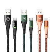 Mcdodo CA-7961 Typec Led Işıklı Hızlı Data Şarj Kablo 3A 1Mt-Yeşil thumbnail 2