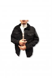 Erkek Siyah Içi Kürklü Kot Mont - 4