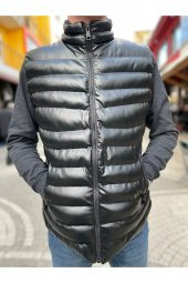 BLUES MODA SUNİ DERİ DOLUM ŞİŞME YELEK - 1