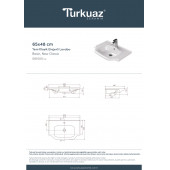 Turkuaz Seramik Yeni Klasik 65 cm Etajerli Lavabo Turkuaz - 5