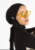 Beyaz Logo Nakışlı Deniz Tesettür Bone - 3