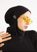 Beyaz Logo Nakışlı Deniz Tesettür Bone - 1