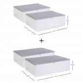Ocean Home Textile 4lü Gri Renk Stuff & Things Baza Altı Hurç Set - 2