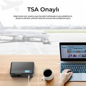 Bix 40000mAh 230V 100W İnverter Powerbank 2*USB 1*Type-C PD Çıkışlı LED Işıklı Şarj İstasyonu - 6