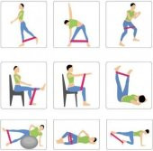 5 Kademeli Set Pilates Band Pilates Bandı Aerobik Yoga Direnç Lastiği Pilates Lastigi Plates Bant - 3
