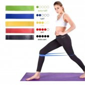 5 Kademeli Set Pilates Band Pilates Bandı Aerobik Yoga Direnç Lastiği Pilates Lastigi Plates Bant - 5