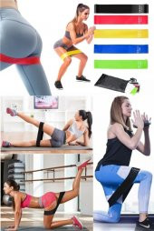 5 Kademeli Set Pilates Band Pilates Bandı Aerobik Yoga Direnç Lastiği Pilates Lastigi Plates Bant - 6