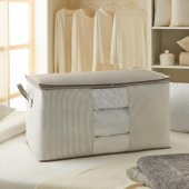 Ocean Home Textile Mega Boy Pvc Pencereli Gri Çizgili Stuff & Things Hurç 75 x 40 x 40 cm - 1