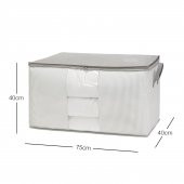 Ocean Home Textile Mega Boy Pvc Pencereli Gri Çizgili Stuff & Things Hurç 75 x 40 x 40 cm - 12