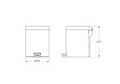 VitrA Base 100 Çöp Kovası 5 Litre Krom A44154 - 2
