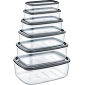 Bee Home Dikdörtgen Sweet Şeffaf Saklama Kabı Seti 300/500/800/1200/1900/2900 Ml 6lı - 1